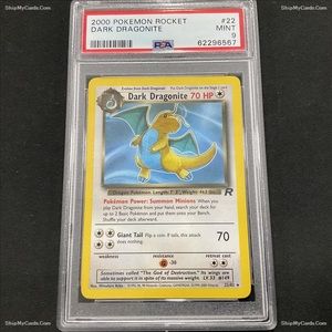 1st Edition Team Rocket Dark Dragonite PSA Graded 9